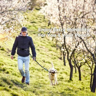 Dog Leash, 4/6 Foot Long Hands Free Leashes Dual Handle Control Leash Dog Adjustable Waist Belt Reflective Pet Leash Running, Walking, Jogging