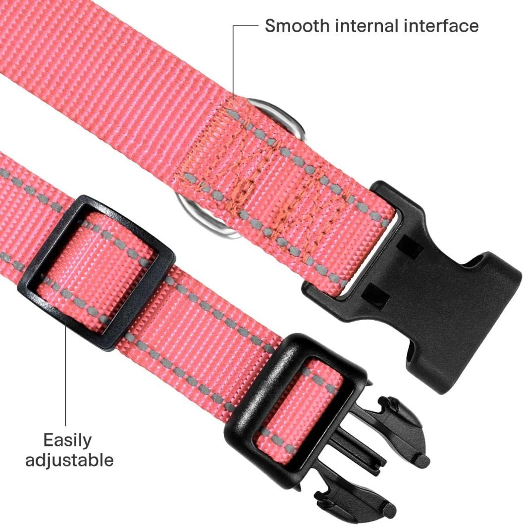 Reflective Nylon Dog Collar with Quick Release Buckle with Fast Delivery
