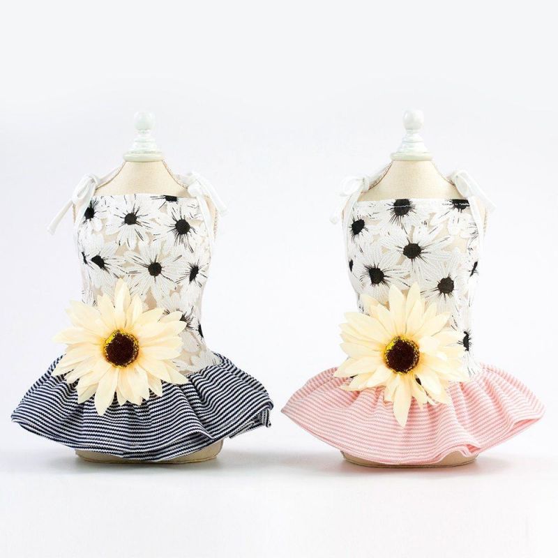Supply Sun Flower Dog Dress Pet Clothes Puppy Products
