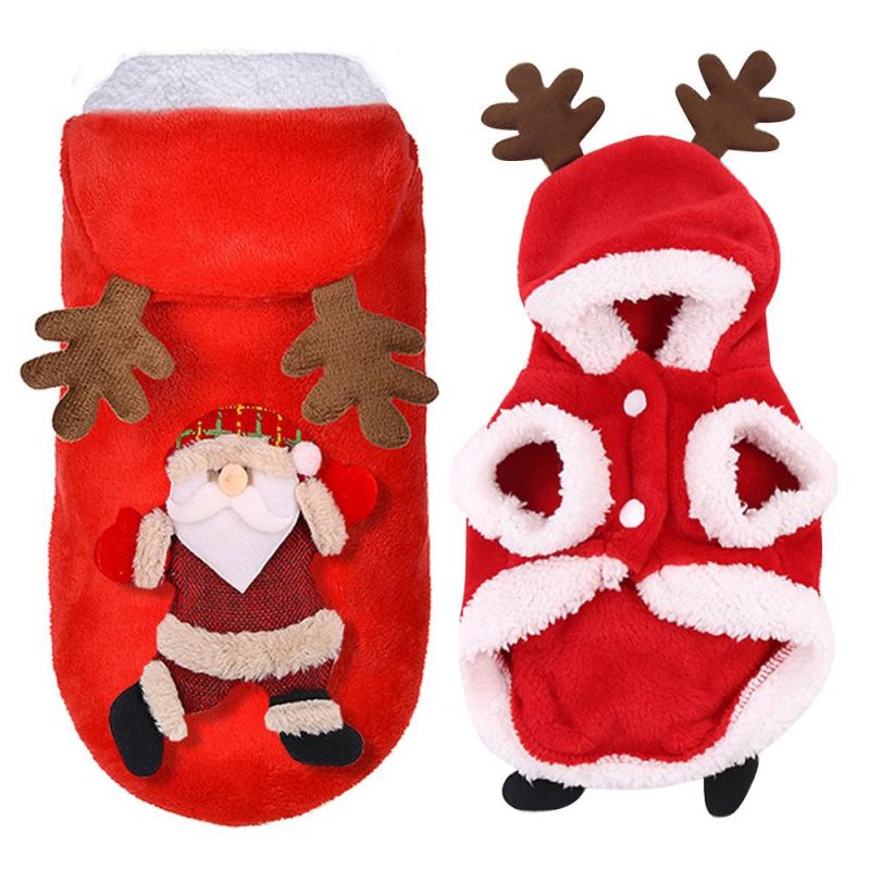 Dog Coat Costume Santa Claus Costume Christmas Dogs Clothes