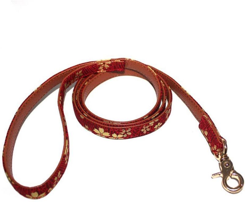 Durable PU Leather Padded Adjustable Buckle Dog Leash