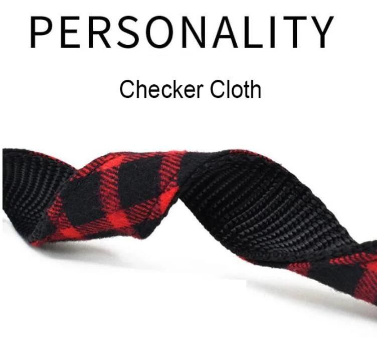 Adjustable Unique Style Plaid Print Bow Tie Dog Collar for Dogs and Cats