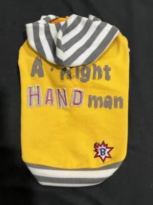 &quot;a Night Hand Man&quot; Puppy Vest with Cap Designer Clothing Hoodie