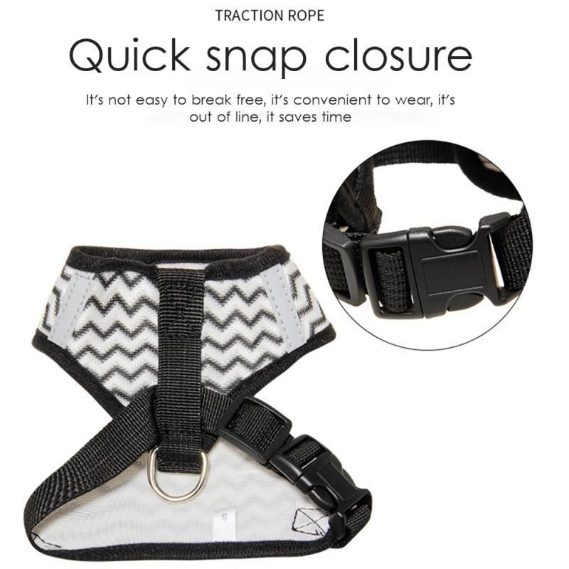 Reflective Pet Vest Cat Dog Harness Pet Outdoor Supplies Adjustable Stripe Wave Chest Strip