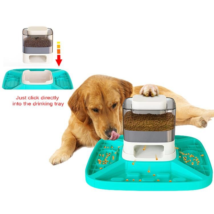 Wholesale Plastic Dog Slow Eating Tableware Feeder Dog Bowl Automatic Cat Food Feeders