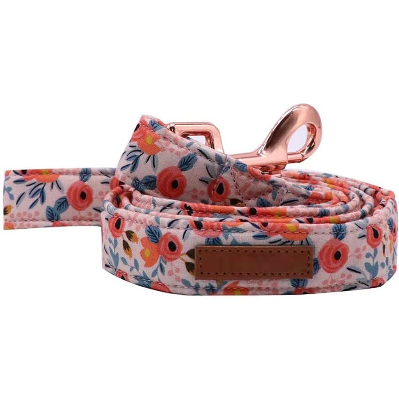 Hot Sale Luxury Dog Collar and Leash Set Wholesale Floral Nylon Personalized Dog Collar