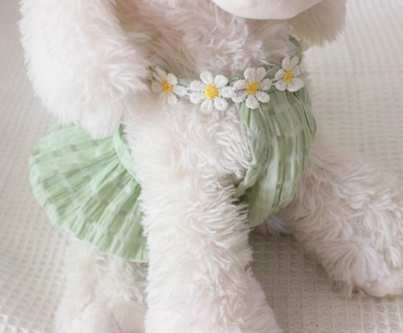 Summer Fresh Pet Skirt Small Cat Bear Dog Thin Breathable Spring and Summer Dress