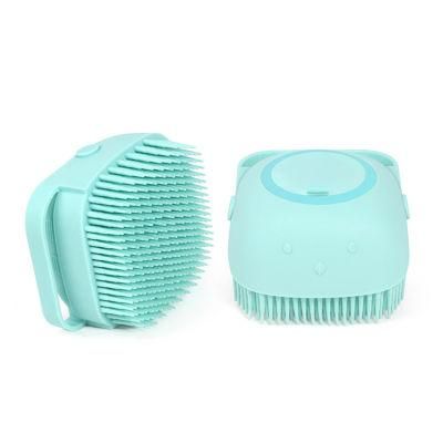 Soft Silicone Hairy Cat and Dog Bath Brush Comb Washer Shampoo Dispenser for Pet Cleaning, Beauty and Hair Removal Products