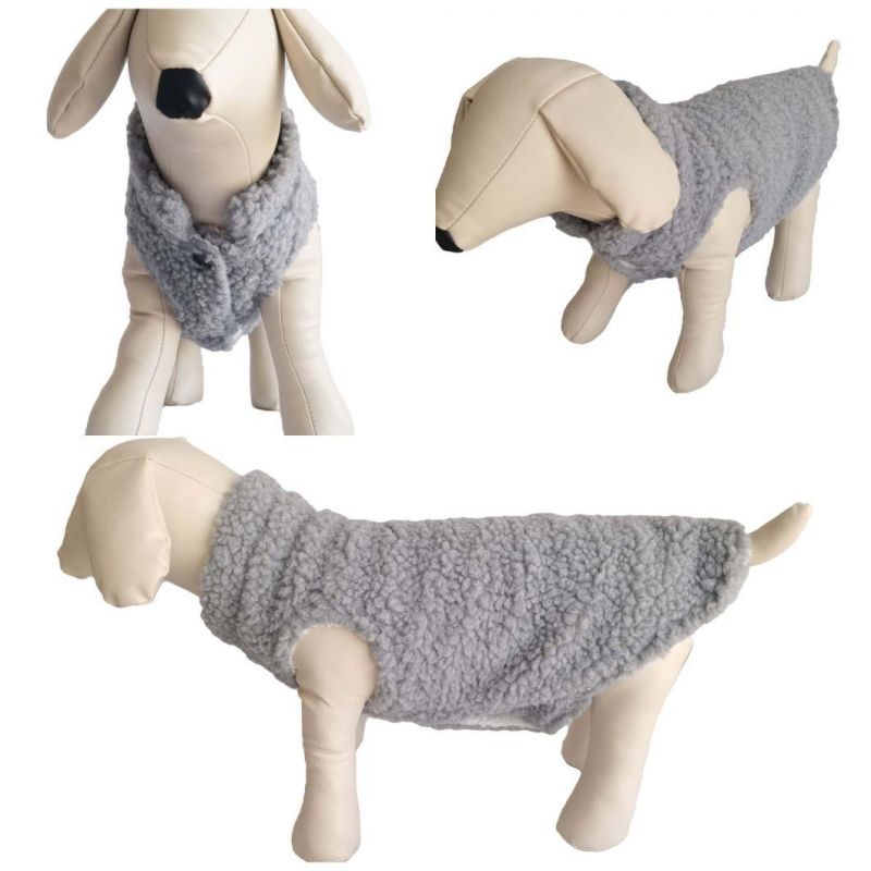 Customized Warm Fleece Button Vest Dog Accessories Apparel Pet Clothes