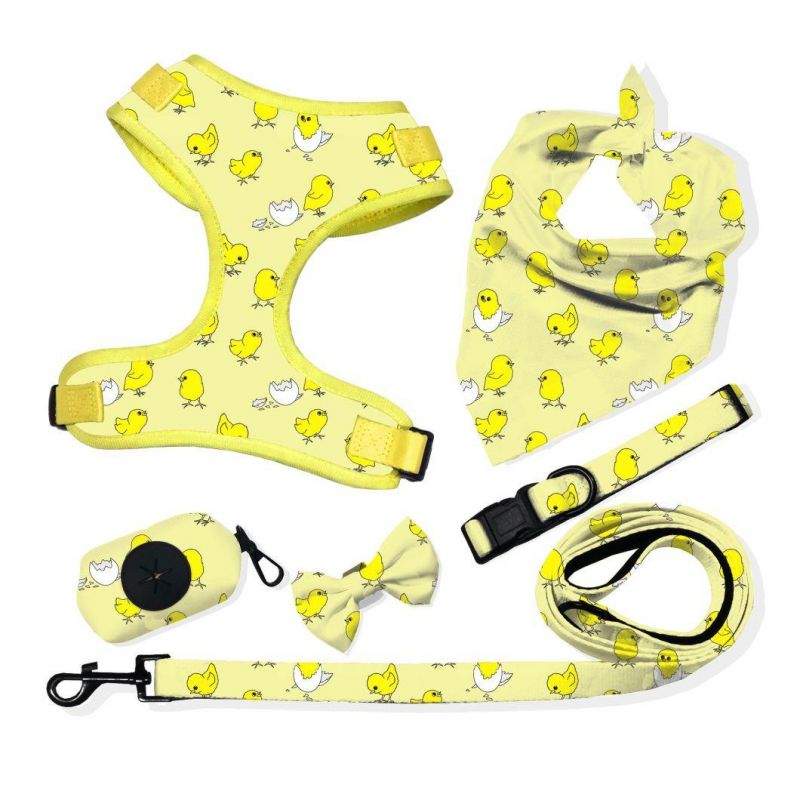 Pet Harness Set Custom Dog Leash Collar Adjustable Dog Harness