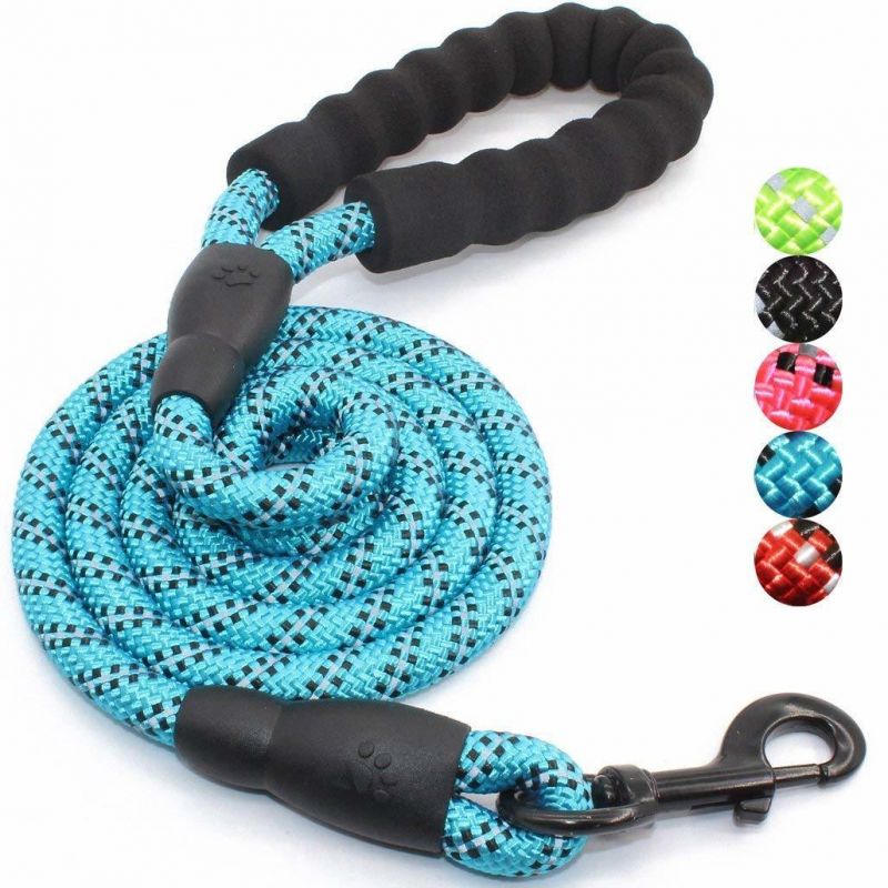 Custom Wholesale Supreme Reflective Mountain Climbing Rope Pet Dog Double Leashes with Carabiner