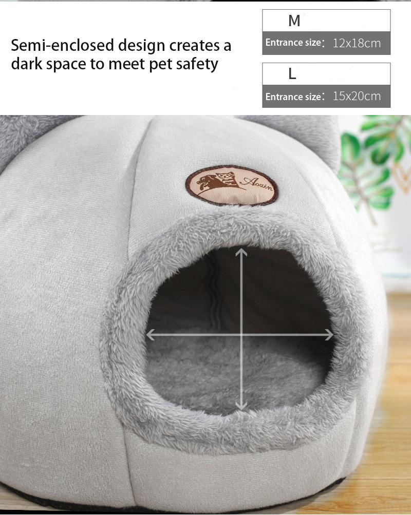 New Deep Sleep Comfort in Winter Pet Bed for Cat′s House Products Pets Tent Cozy Cave Beds Indoor