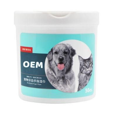 Pet Care Oral Cleansing Teeth Wipes Pads Finger Wipes Pet Teeth Cleaning Pads