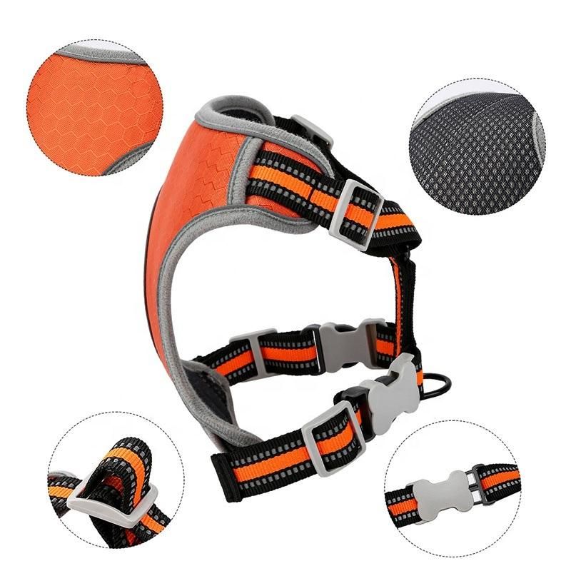 Multi Color Dog Pet Harness Breathable Night Reflective Dog Harness No Pull D Ring Waterproof with Customized Logo