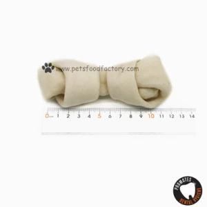 White Natural Rawhide Knotted Bone Dog Chew Pet Treats