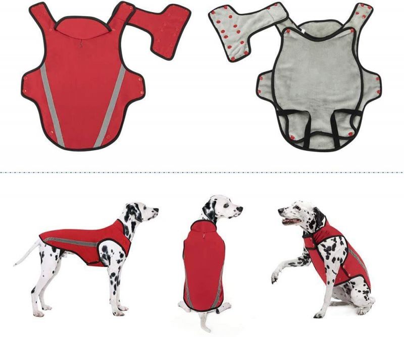 Winter Dog Coat Waterproof Windproof Warm Adjustable Pet Jacket