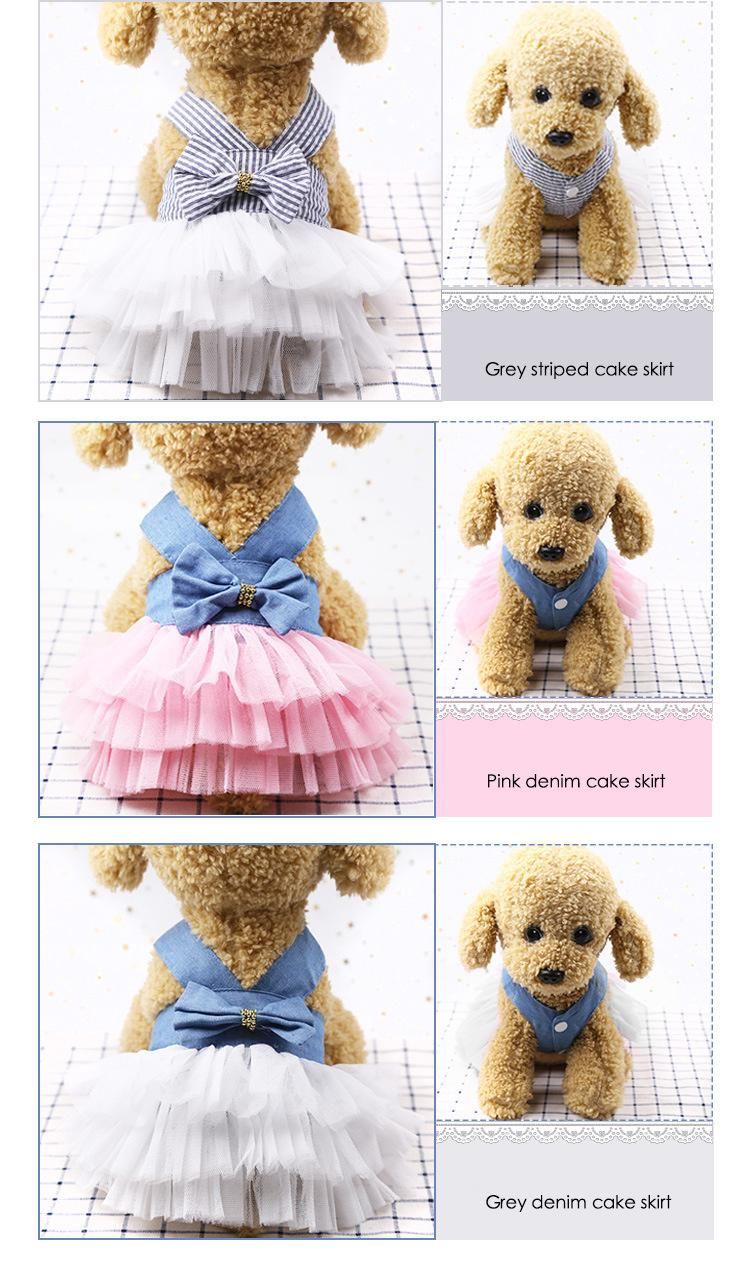 2020 Summer Pet Dog Dress Wedding Dress Skirt Clothes for Dogs Princess Pet Dog Clothes