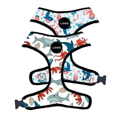 Customized Color Luxurious Neck Adjustable Customized Soft Pet Dog Body Harness