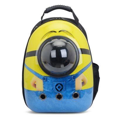 Minions Portable Travel Pet Carrier Bubble Backpack for Dog and Cat