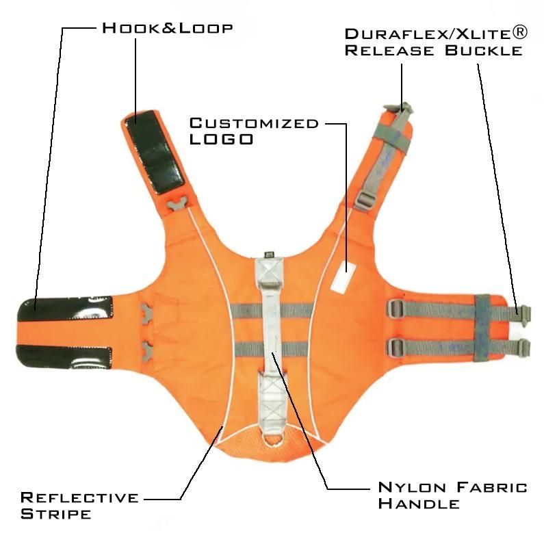 2022 Float Removable Machine Washable Reflective Dog Life Jacket