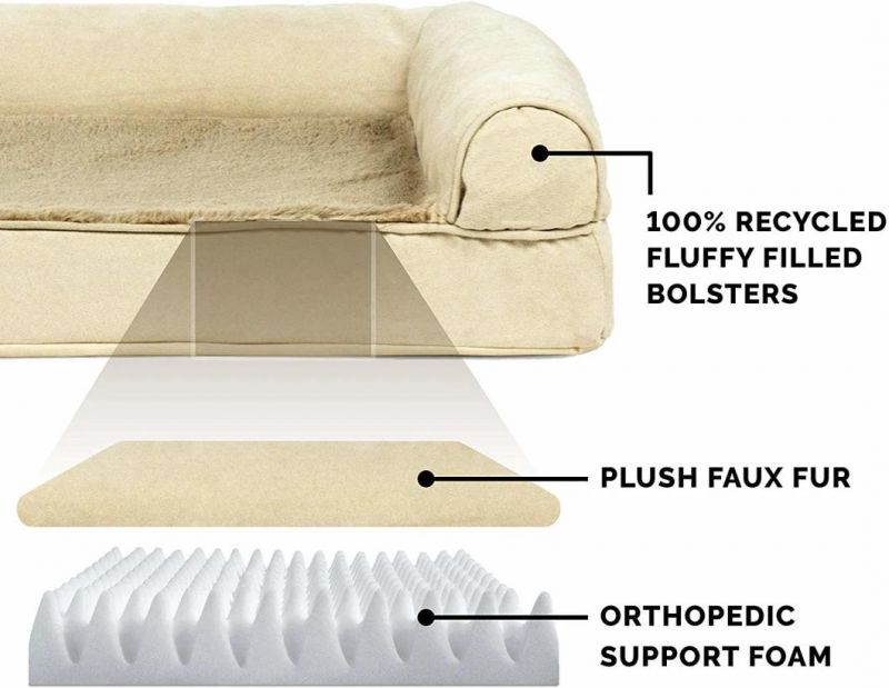 Skin Friendly Smell-Preventing Dog Sofa Bed with Certified Foams Made