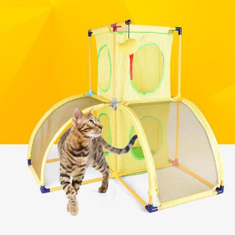 Detachable Cat Litter Oxford Cloth Pet Cat Tunnel Grinding Claw Toy Creative DIY