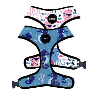 Dog Harness Vest Reflective Neoprene Custom Pattern Padded Dog Harness