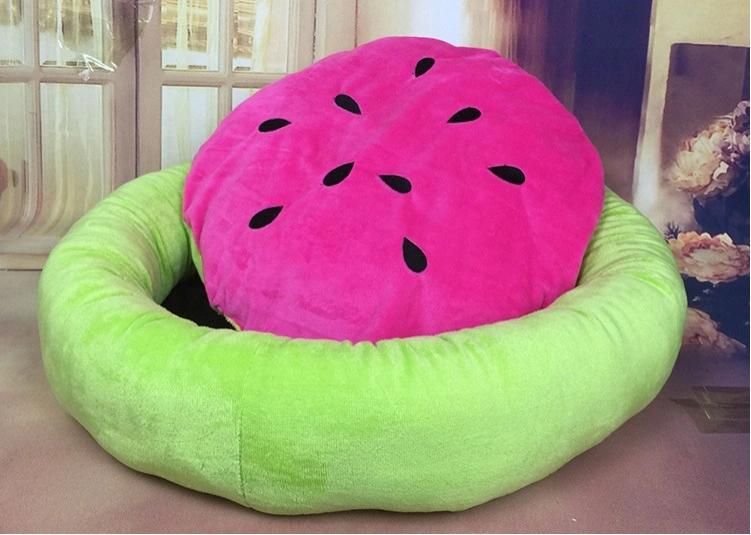 Wholesale Autumn Soft Fruit Multi-Color Embroidery Adjustable Size Pet Bed