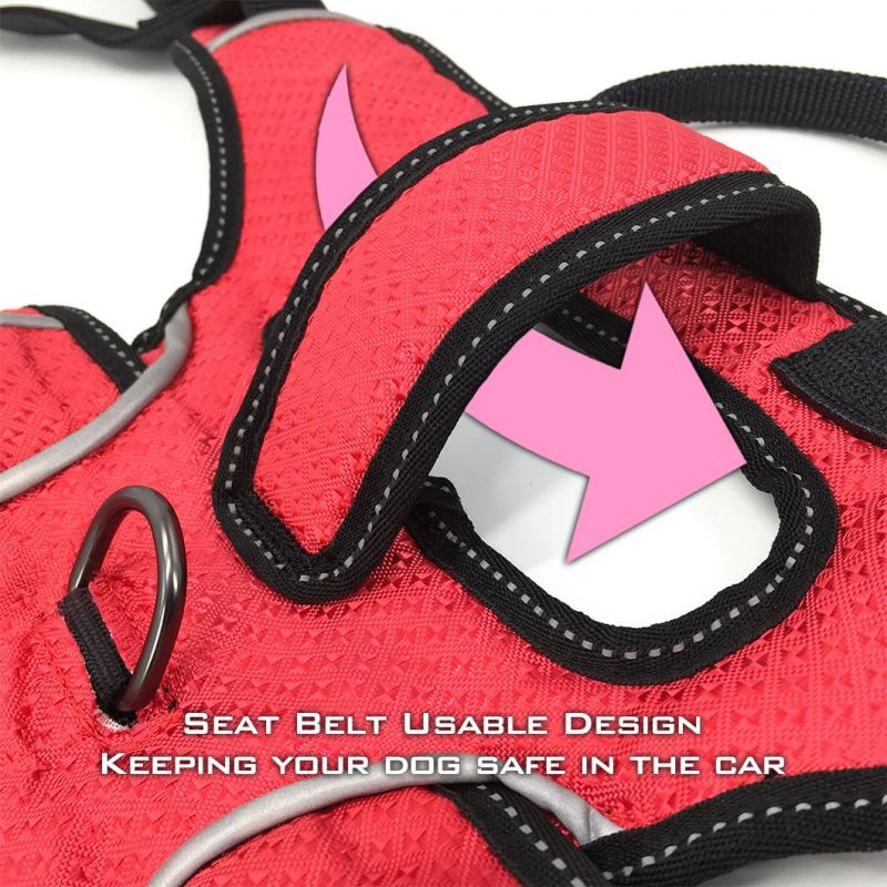 Premium Quality Hiking Service Driving Reflective Adjustable Dog Harness