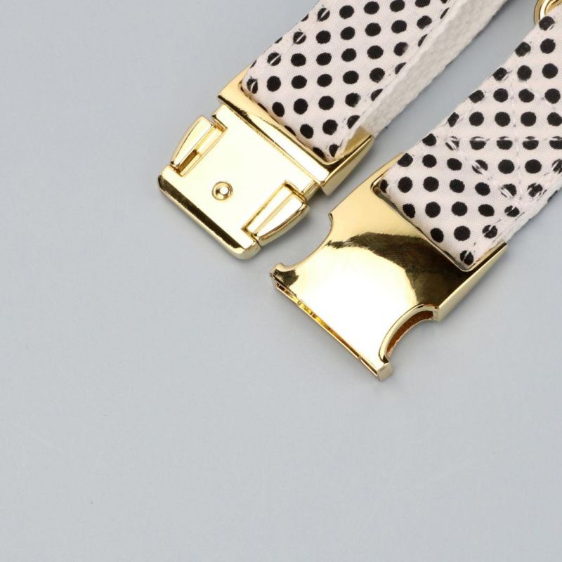 DOT Pattern Custom Dog Collar with Metal Buckle