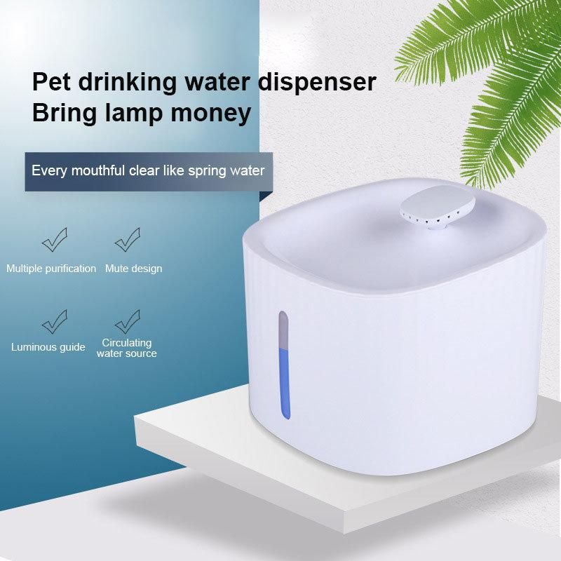 Auto Cat Feeder Fountain Pet Products Dog Food Water Bowl LED Drinking Dispenser