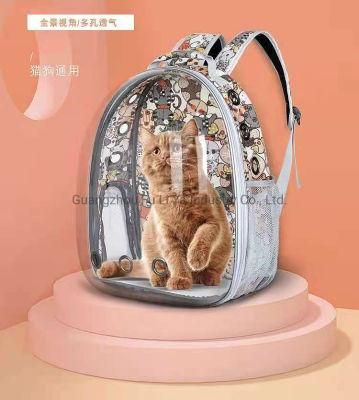 Transparent Multihole Ventilated Cat Dog Pet Backpack Carrier Bubble Bag Airline Approved Travel Hiking