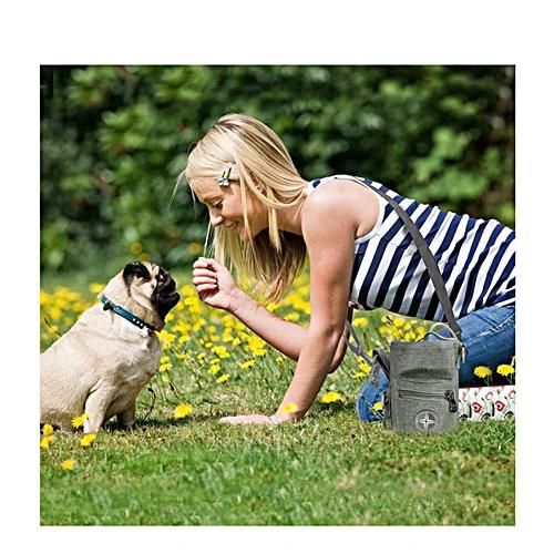 Dog Treat Pouch Bag Pet Front Pocket Puppy Training Walking Snack Food Storage Dispenser Poo Bag