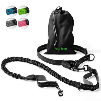 Hands-Free Dog Leash with Adjustable Smartphone Pouch Waist Belt