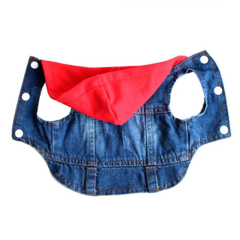 Pet Denim Coat Dog Jeans Jacket Doggie Vest