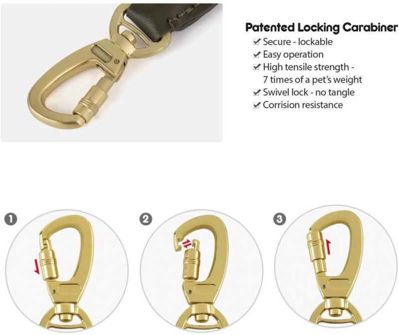 Soft & Durable Cotton Dog Leash with Strong Locking Carabiner