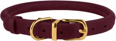 Round Dog Collar Luxury Leather Dog Collar