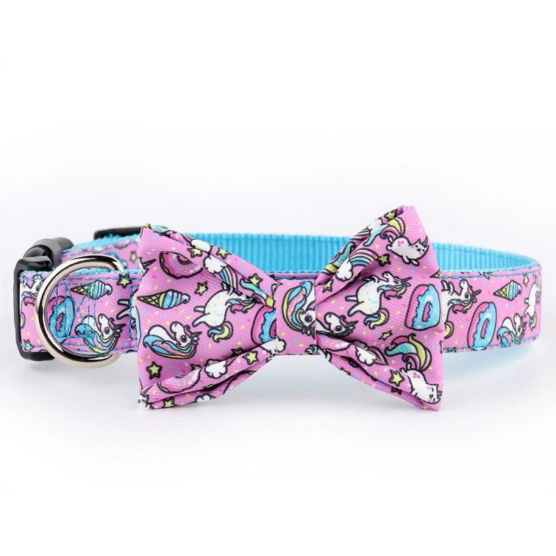 New Designer Wholesale Pet Collar Leash Bow-Tie Collar with Bowknot Dog Collars for Pet Gifts