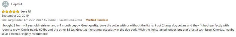 USB Rechargeable Glowing Pet Collar LED Collar