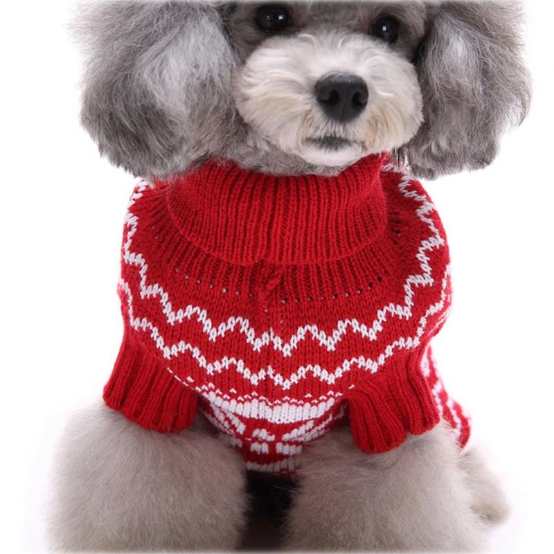 Dog Sweater Turtleneck Pullover Pet Sweater for Cold Weater