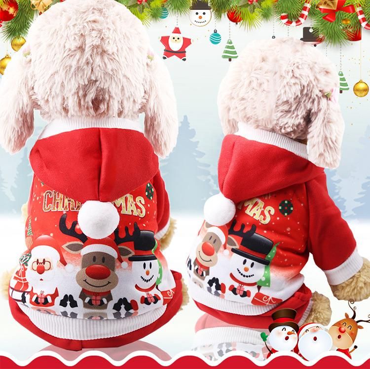 for Small Dog Pet, Xmas Costumes Mascotas Winter Coat Sweatshirt Cute Puppy Outfit Dog Christmas Clothing/