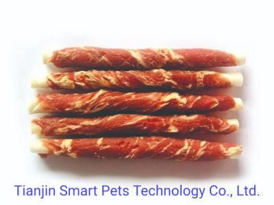 Marbled Beef Jerky with Rawhide Stick Dry Pet Dog Cat Food Snack
