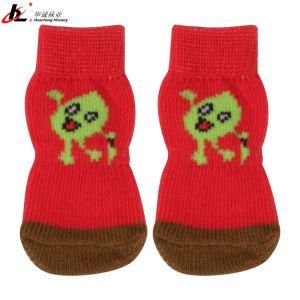 Anti-Slip Custom Logo Warm Knitted Christmas Style Pet Dog Socks
