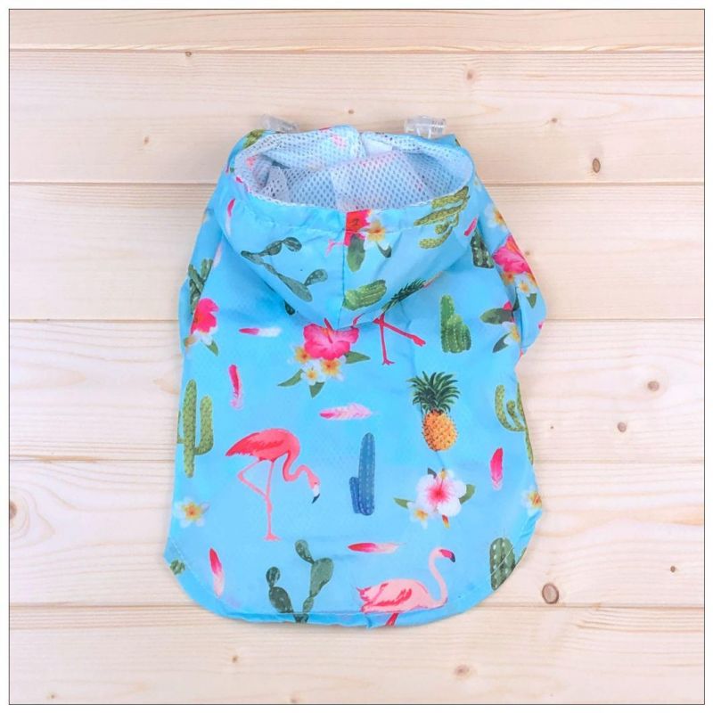 Pet Raincoat Dog Clothes Supplies Soft and Waterproof Rain Cloth Color