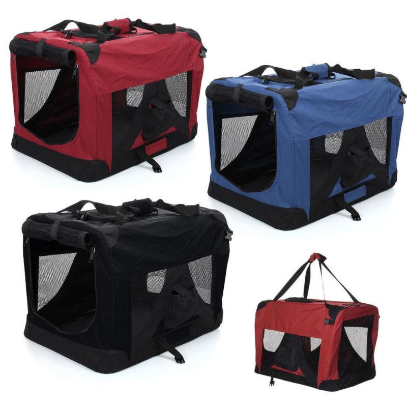 Collapsible Portable Pet Soft Crate Pet Product Wholesale Dog Transport Canvas Carrier Fabric Cage for Dog