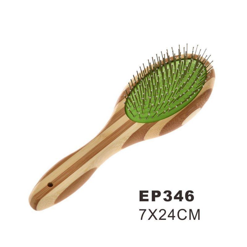 Pet Brush Bamboo Silicone Massage Bath Brush Washing Massage Grooming Comb for Dog Cat