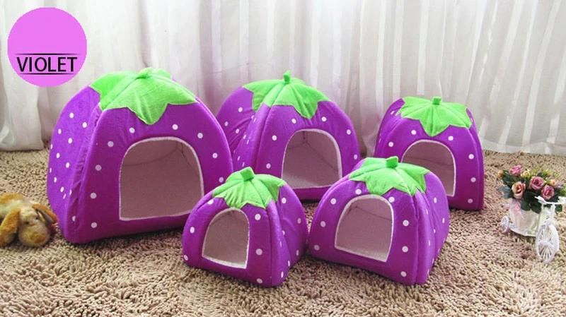 Fashion Soft Pet Bed Strawberry Shape Lovely Dog Cat Pet House