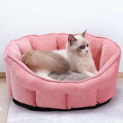 Washable Dog Cat Blanket Beds Comfortable Indoor Cats Plush House Washable Luxury Soft Pet Beds Cat Bed