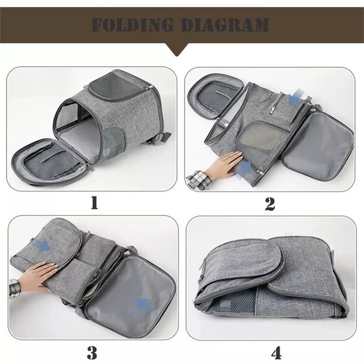 Airline Approved Expandable Carrier for Cats Travel Portable Cat Carrier Backpack