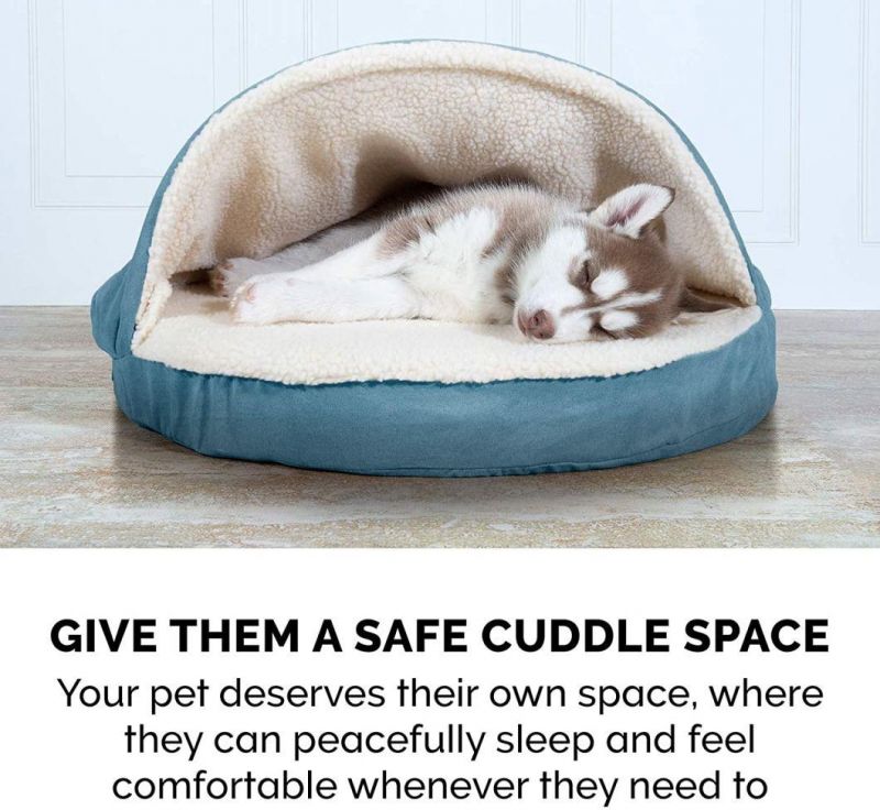 Cuddle Nest Faux Sheepskin Snuggery Blanket Burrow Pet Bed with Removable Cover